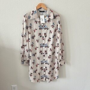 Floral Long Sleeve horse print Dress